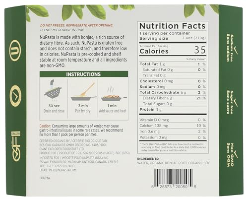 Nupasta - Konjac Fettuccine - Case Of 8-7.4 Oz