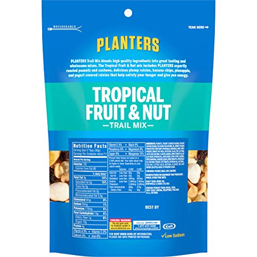 Planters Tropical Fruit & Nuts Trail Mix, 6 Ounce (Pack of 12), Assorted
