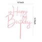 Happy Birthday Cake Topper Cake Decoration Birthday Cake Supplies (Rose Gold Cake Topper)