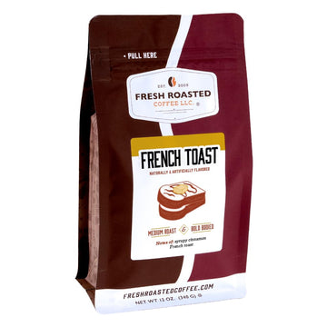 Fresh Roasted Coffee, French Toast Flavored Coffee, 12 Oz, Medium Roast, Kosher, Whole Bean
