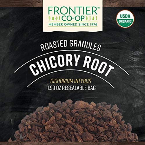 Frontier Co-op Organic Roasted Chicory Root Granules Coffee Substitute 11.99 oz Resealable Bag