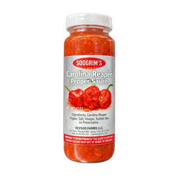 Soogrims Carolina Reaper Pepper Sauce 12oz