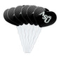 GRAPHICS & MORE Cupcake Picks Set of 6, Acrylic, Adams State University Heart Decoration, Model CUPT.HRT.ACR.6PK.CLCADA500B