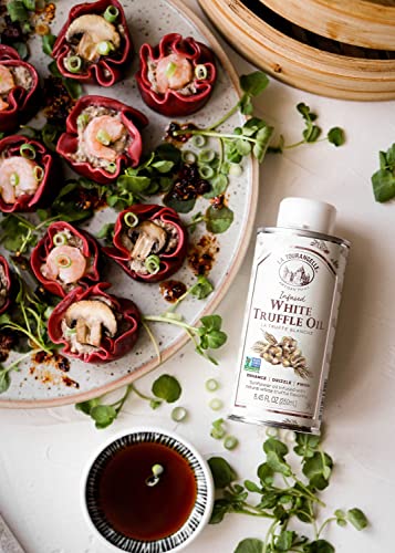 La Tourangelle, White Truffle Oil, Complex Gourmet Earthy Flavor for Drizzling over Pasta, Popcorn, Vegetables, Potatoes, Soup a