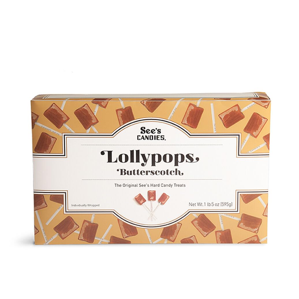 Sees Candies Chocolate Lollypops - 1 lb 5 oz, Cream Color, Pack of 1
