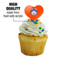 GRAPHICS & MORE Cupcake Picks Set of 6, Acrylic, Houston Baptist University Design, Heart Love Toppers, Model CUPT.HRT.ACR.6PK.CLCHBU500B