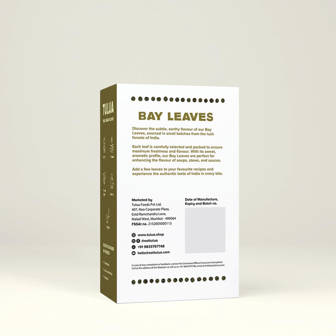 Tulua Bay Leaf (Tejpatta) - 50Gm Each Pack Of 3 | Tez Patta | Organic Indian Whole Spices | Bay Leaf Dry Leaves | Handpicked And
