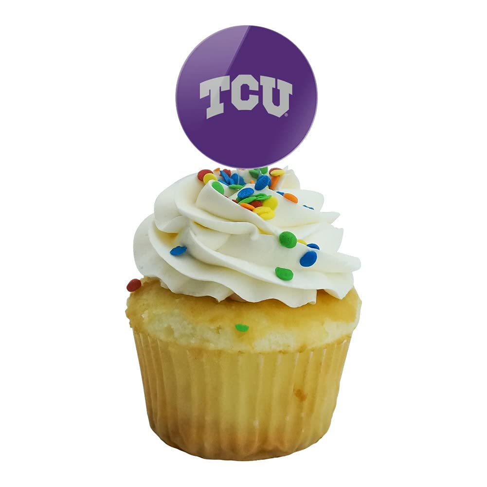 Tcu Primary Logo Cupcake Picks Toppers Decoration Set Of 6