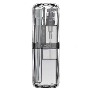 Portable Toothbrush Cup 8 In 1 Wash Set Storage Case, Toothbrush & Toothpaste Shower Gel Shampoo Comb Travel Kits Toiletry Sub (Gray)