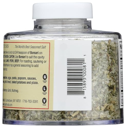 Borsari Tuscan Rosemary Sage Seasoning Salt, 3.2 Oz