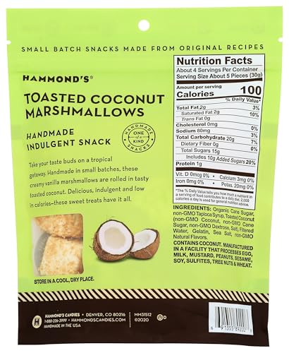 Hammonds Candies Toasted Coconut Marshmallows, 4 Oz