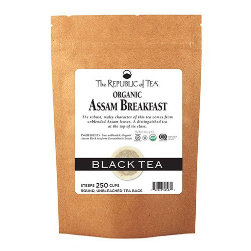 The Republic of Tea Organic Assam Breakfast Black Tea, 250 Count Refill Pack