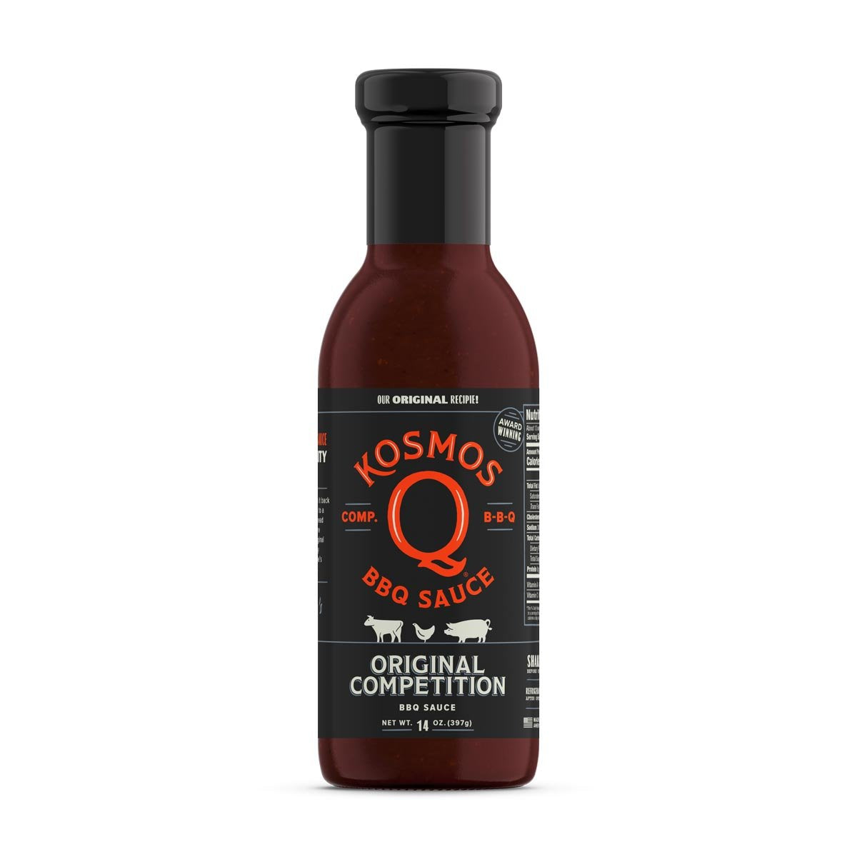 Kosmos Q Original Competition BBQ Sauce - 15.5 Oz Bottle for Award-Winning BBQ & Marinades - Thick Barbecue Sauce for Tender Mea