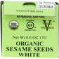 Spicely Organic Sesame Seed, White, 0.6 Ounce (Pack Of 6)