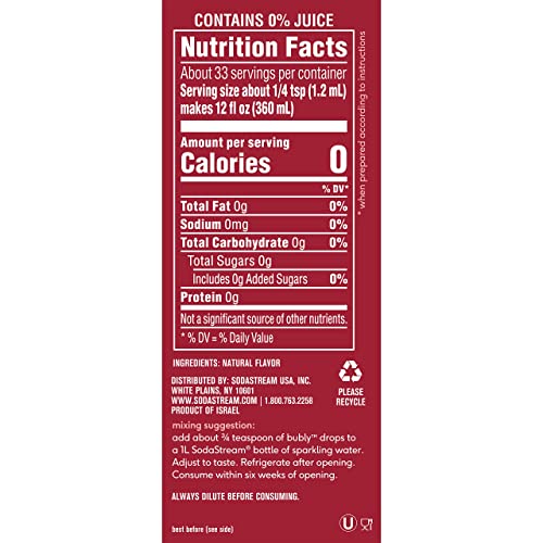 Sodastream Bubly Drops, Cherry, 1.36 Fl Oz (Pack Of 3)