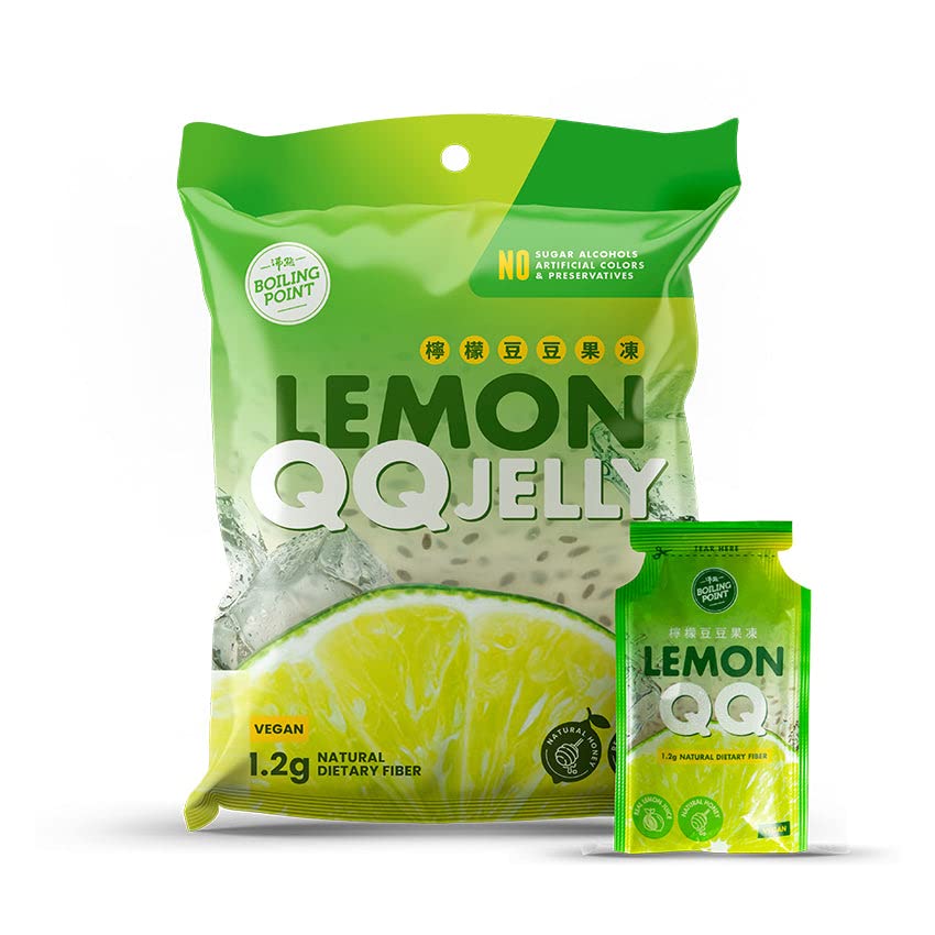 Boiling Point Jelly Fruit Konjac Jelly Lemon Qq Jelly With Lemon Honey Flavor Basil Seed - Healthy Natural Fruit Snacks For Kids