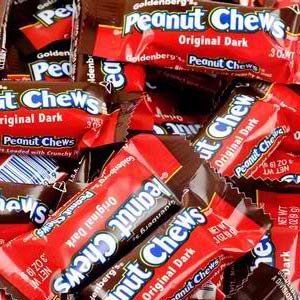 Original Dark Chocolate Goldenberg'S Peanut Chews 225 Count , 4 Lbs From (Jersey Candy Company)