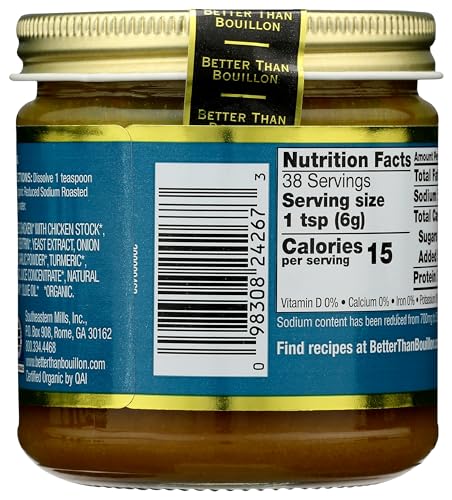 BETTER THAN BOUILLON Organic Reduced Sodium Roasted Chicken Bouillon Base, 8 OZ