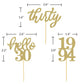24 Pcs Gold Glitter 30Th Birthday Cupcake Toppers For 30Th Anniversary Birthday Party Wedding Party Decorations