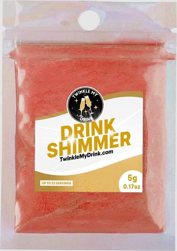 Cappstan UK Red Edible Glitter for Drinks | 5g | Cherry Red | Valentines Day Cocktail Decorations