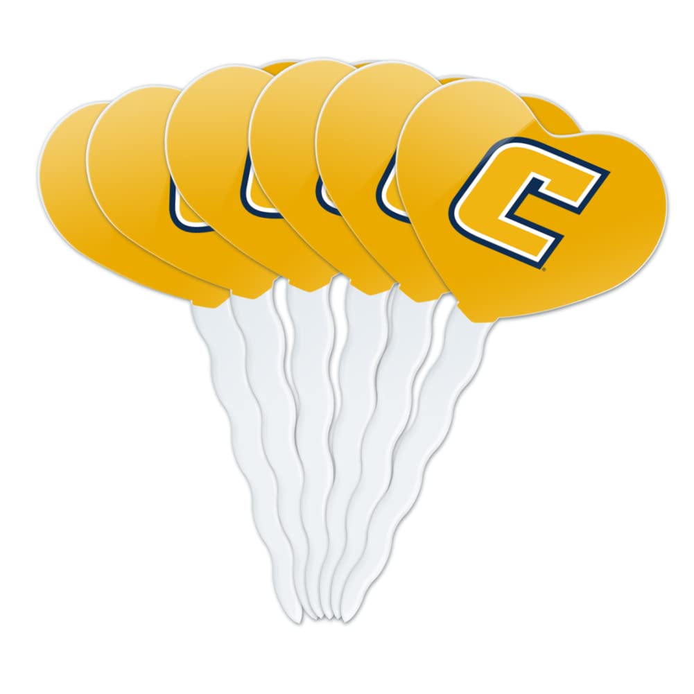 GRAPHICS & MORE Cupcake Picks Set of 6, Acrylic, University of Tennessee at Chattanooga, Model CUPCAKE.HEART.CLCUTC.Z007747