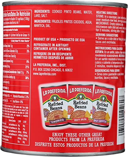 La Preferida Bean Refried Authtc