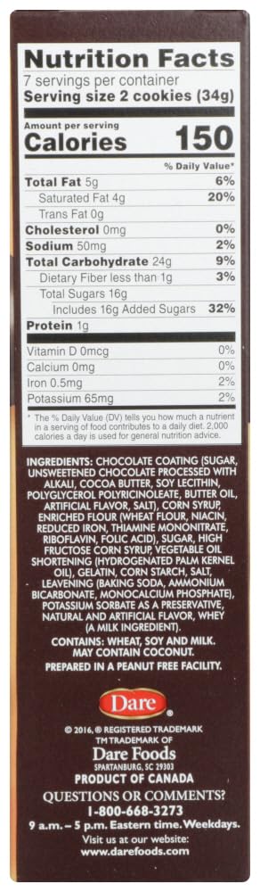 Dare Whippet Original Cookies 8.8 ounce (pack of 2)2