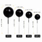 HZMM 25 Pcs Foam Pearl Balls Cake Toppers for Birthday, Wedding, Baby Shower, Black, Model 800401