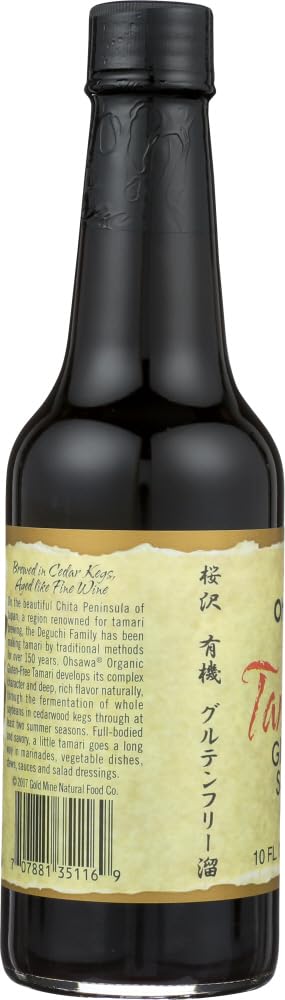 Ohsawa Organic Tamari Soy Sauce, Gluten-Free, Low-Sodium, 10 Fl Oz