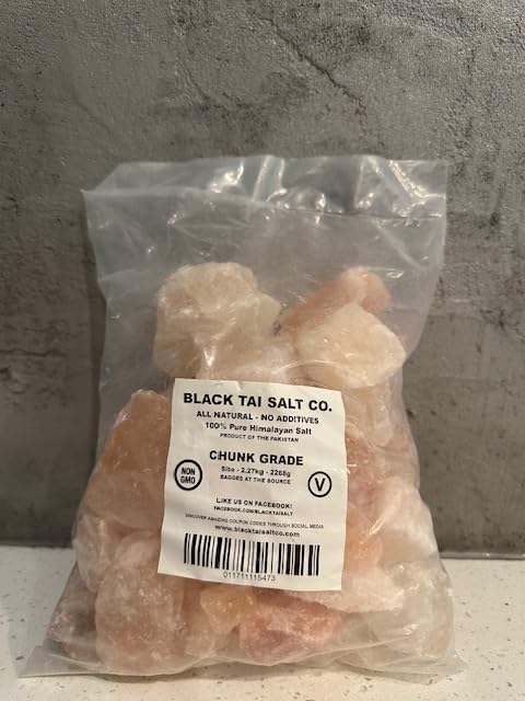 Black Tai Salt Co. Brand Himalayan Pink Salt Stones - Food Grade - 1-2'' Chunks