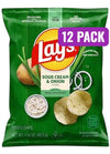 Sour Cream & Onion Flavored Potato Chips, 1.5 oz Bags, Pack of 12, Bundled by Shoppyway