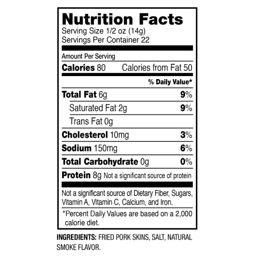 Mac's Pork Rinds, Original Fried Pork Skins, 7.5 oz Canister - Zero Carbs, Keto Friendly, Gluten Free Snack