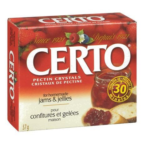 Certo Pectin Crystals For Jams And Preserves, 57G/2Oz., (Imported From Canada)