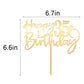 Bekaterea Happy 35Th Birthday Cake Topper, Mirrored Gold Acrylic Durable Party Decorations, Hello Years Old, Birthday, Decoratio