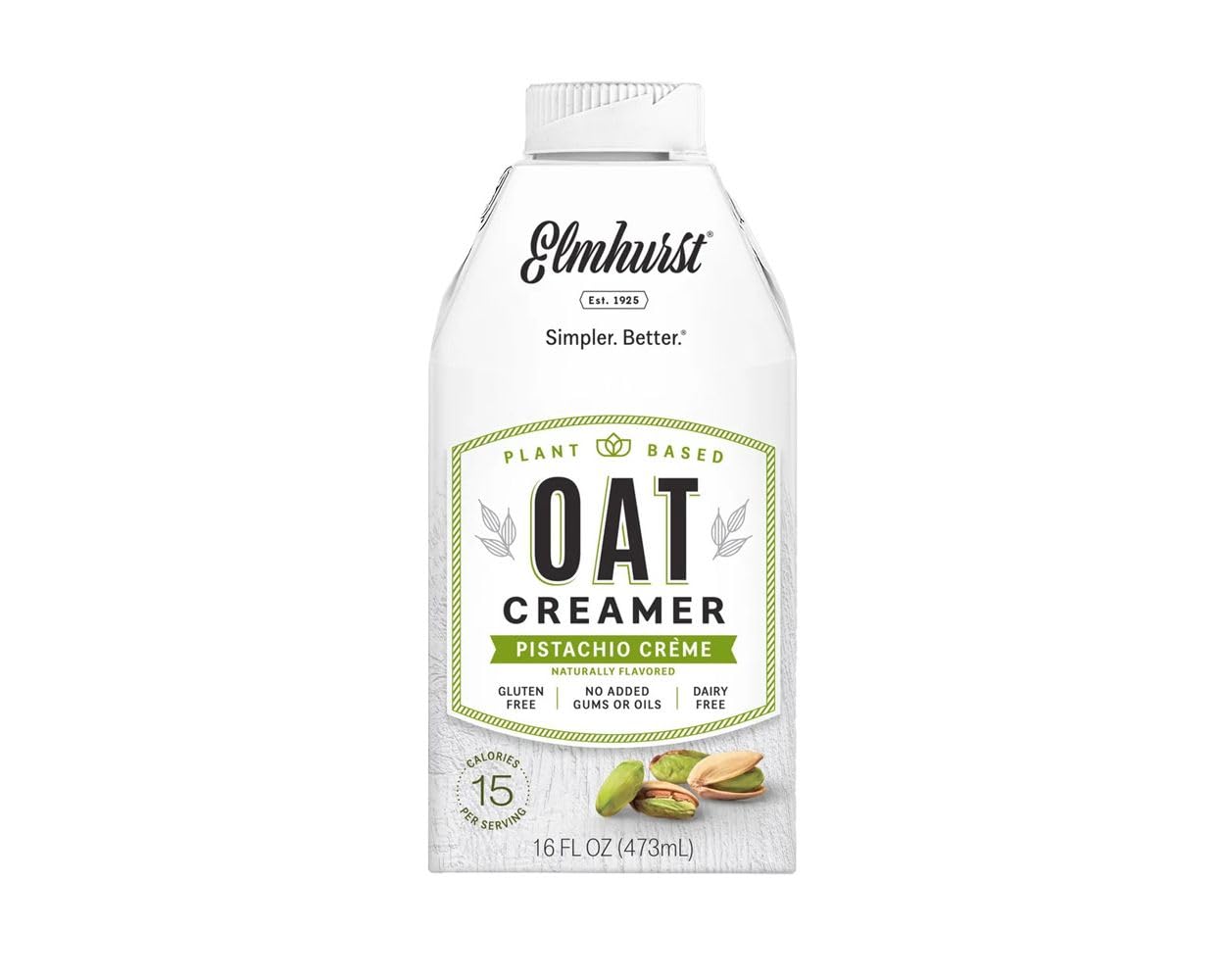 Elmhurst Pistachio Creme Oat Creamer, 16 Fz