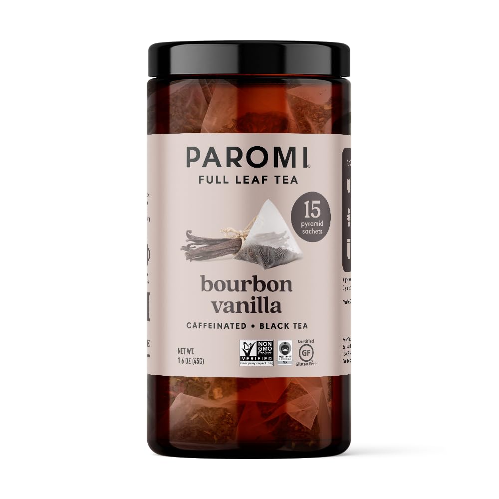 Paromi spirit-inspired flavor Vanilla Black Tea, Signature Jar, 15 Count