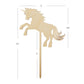 Andaz Press Unicorn Horse Laser Cut Wood Cake Topper for 1st Birthday, Rustic Chic Decoration