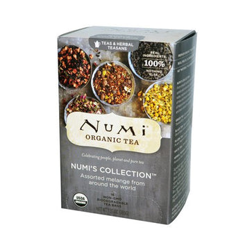 Numi Organic Tea Numi's Collection, Assorted Full Leaf Tea and Teasan - 18 Tea Bag, Pack of 1212