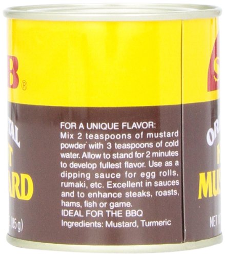 S&B Oriental Hot Mustard Powder, 3-Ounce