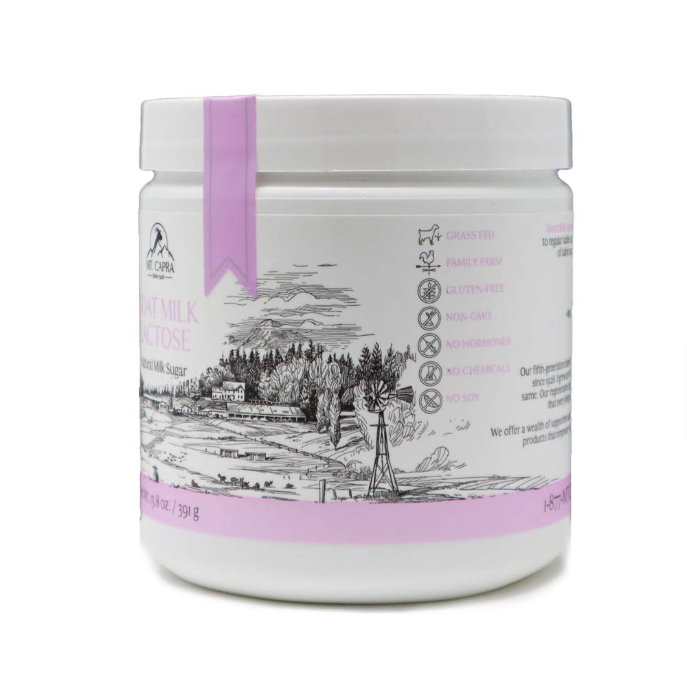 Mt. Capra Since 1928 | Goat Milk Lactose Powder, Pure Milk Sugar From Goats, Boost Beneficial Gut Bacteria Lactobacillus Acidoph