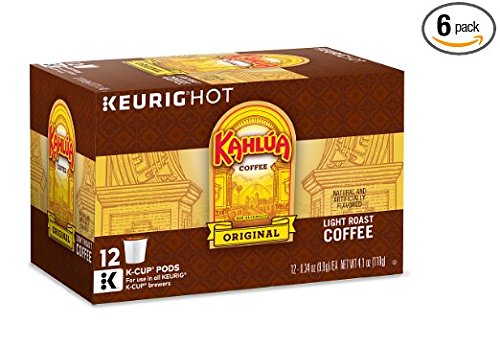 Kahlua Coffee Original, Keurig Single Serve K-Cup Pods, Light Roast Coffee, 72 Count
