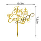 Qertesl Just Engaged Cake Topper For Engagement Party Decorations, Engaged Ring Sign,We'Re Engaged Cake Toppers,Bridal Shower/We