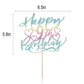 Yetxel Cake Topper for Kids - Happy 9th Birthday, Color Flash, Paper Material