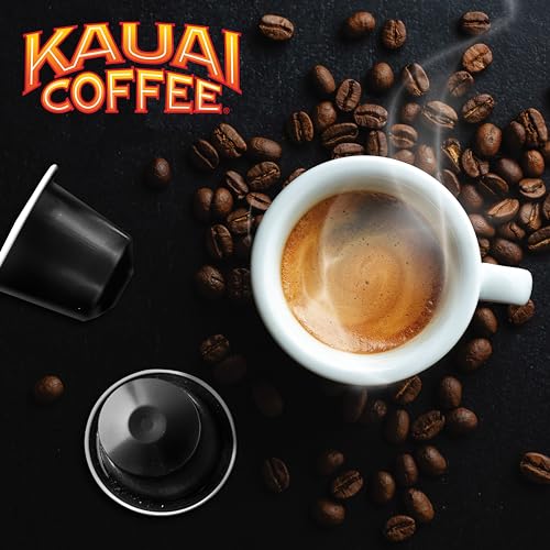 Kauai Coffee Espresso Pods Compatible with Nespresso – Dark Roast, 10 Count, Arabica Coffee, Rich Cocoa & Smoky Finish