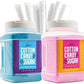 The Candery Cotton Candy Floss Sugar 32oz (2-Pack) Includes 100 Premium Cones | Raspberry Blue and Strawberry | Plastic, Reusabl
