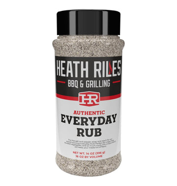 Heath Riles BBQ All-Purpose Rub Seasoning, Champion Pitmaster Recipe, 14 oz Shaker Bottle