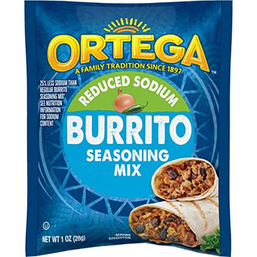 Ortega Seasoning Mix, Reduced Sodium Burrito, 1 Ounce (Pack Of 12)
