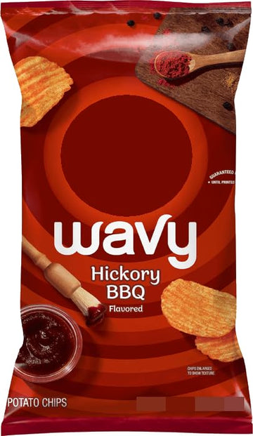 Wavy Hickory Bbq Potato Chips, 1.5 Ounce Large Single Serving Bags (Pack Of 8) Bundled By City Wide Gourmet