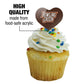 GRAPHICS & MORE Cupcake Toppers Set of 6, Acrylic, Bowling Green State University, One Size, Heart Decoration