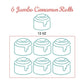 Gourmet Old-Fashioned Traditional Glaze Jumbo Cinnamon Rolls-Pack Of 6